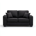 2-Sitzer Sofa Schwarz 170 x 88 x 86 cm Polyester Rechteckig