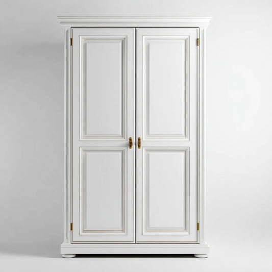 Kleiderschrank 2-türig Weiß 100 x 55 x 200 cm MDF rechteckig