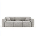 3-Sitzer Sofa Hellgrau 240 x 100 x 75 cm Polyester Rechteckig