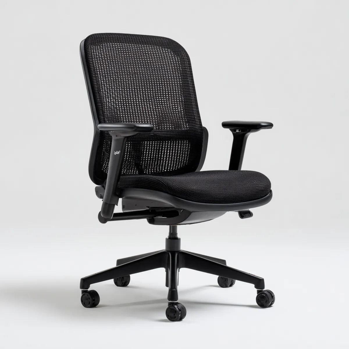 Ergonomischer Bürodrehstuhl Schwarz mit Netzrückenlehne 65 x 65 x 100-110 cm Polyester PP Nylon